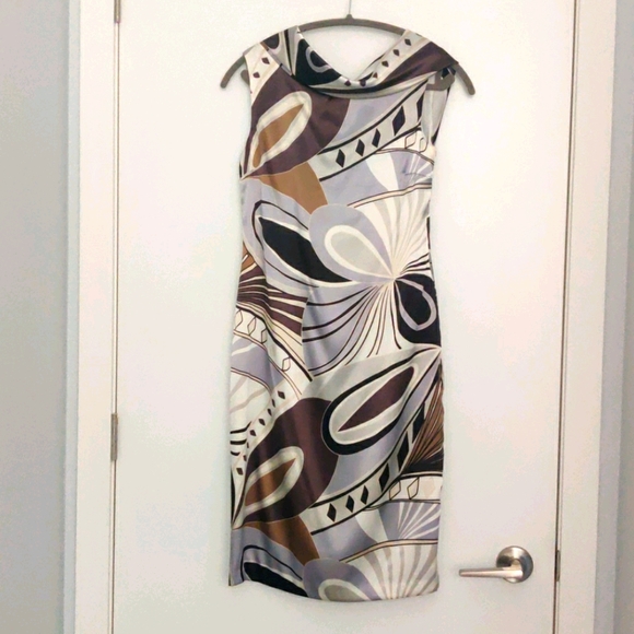 Anne Klein satin long dress low back - Picture 3 of 4